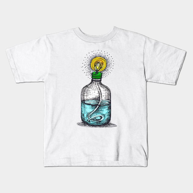 Kerosene Lamp Kids T-Shirt by GeeTee